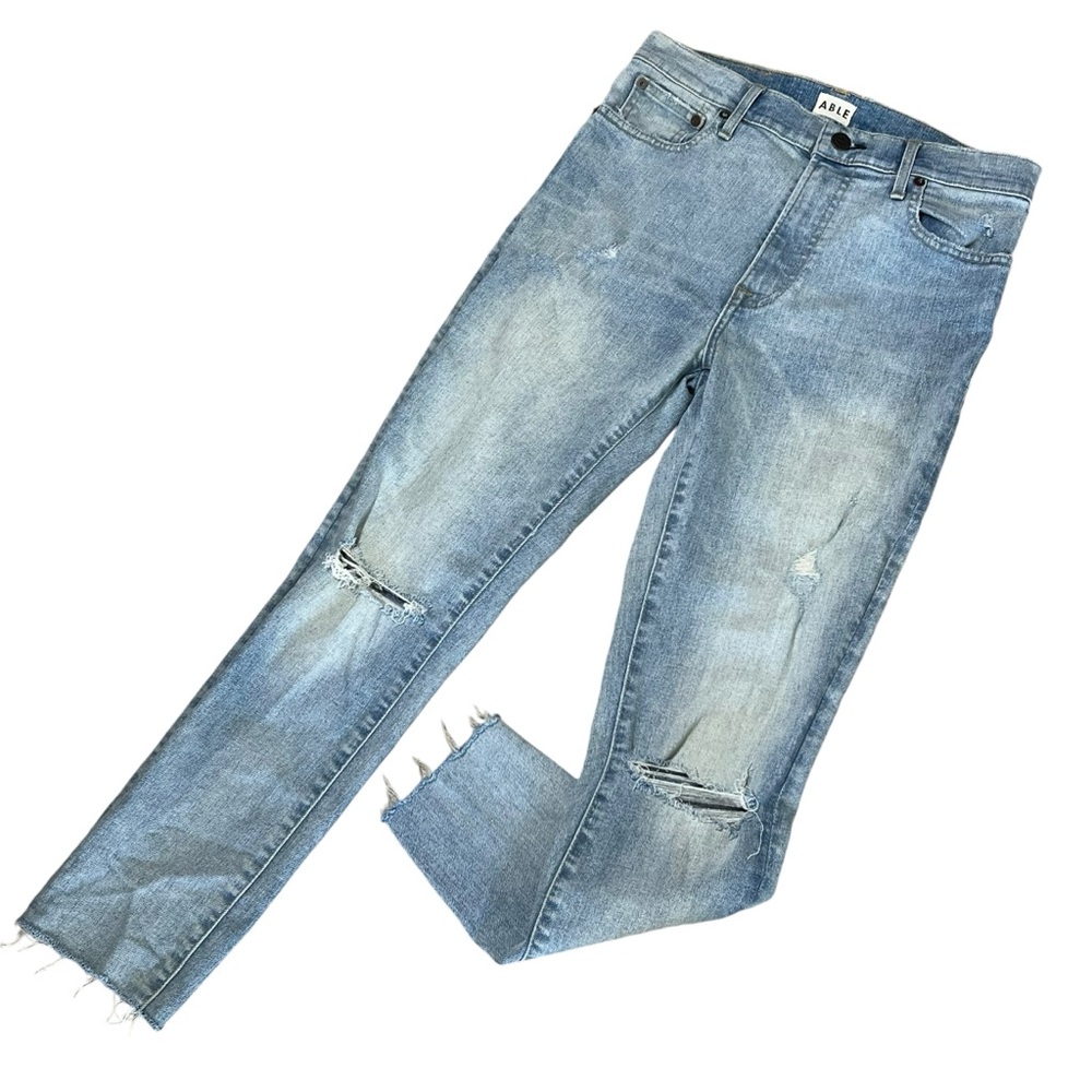 Able Denim JeansThe High Rise Skinny Distressed